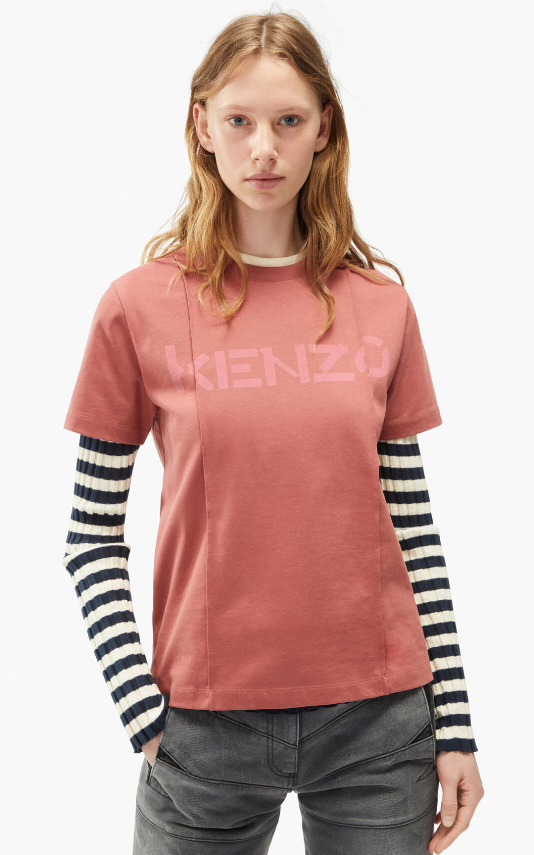 Kenzo Logo loose fitting T Shirt Dam | 96340-FVML